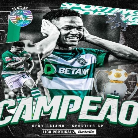 Geny Catamo campeão português pelo Sporting